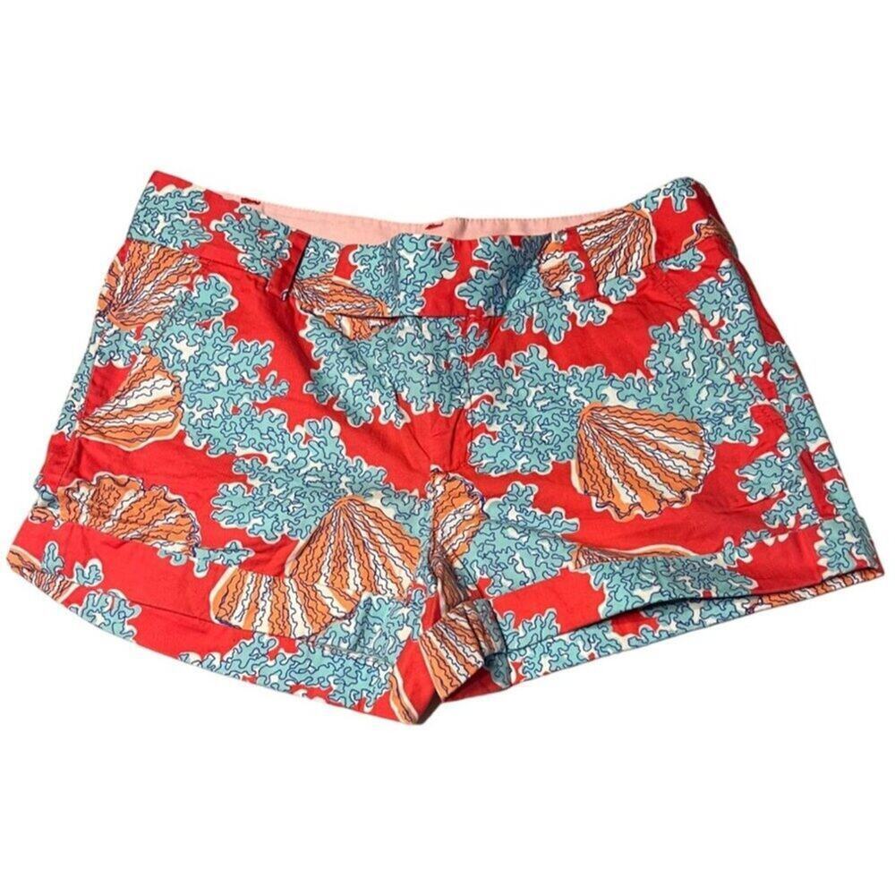 Lilly Pulitzer Barclay Shorts Women's Size 6 Watermelon Coralina Cuffed Excellen